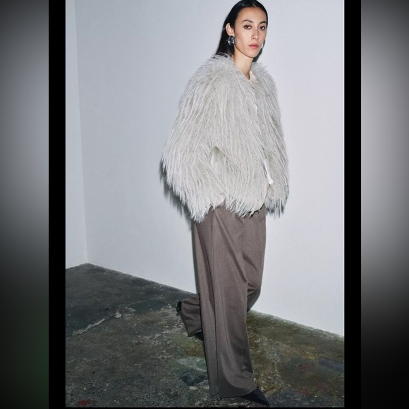 ZW collection faux fur coat - Picture 4 of 16